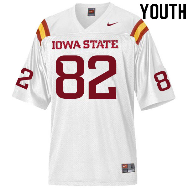Iowa State Cyclones Youth #82 Landen Akers Nike NCAA Authentic White College Stitched Football Jersey TC42M40TO